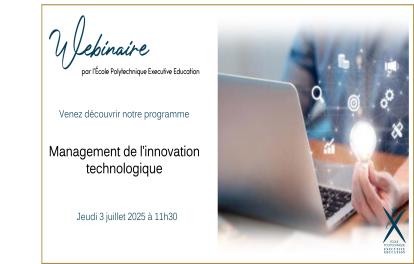 Webinaire Management de l'innovation technologique