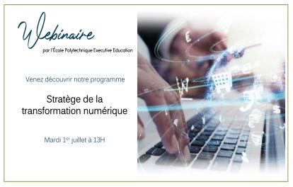 Webinaire de présentation - Stratège de la transformation numérique