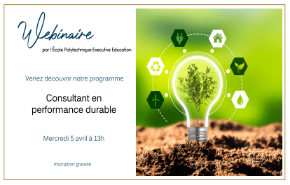 Webinaire de présentation - Consultant en performance durable - Ecole polytechnique Executive Education