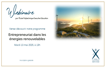 Webinaire - Formation - Entrepreneuriat dans les énergies renouvelables