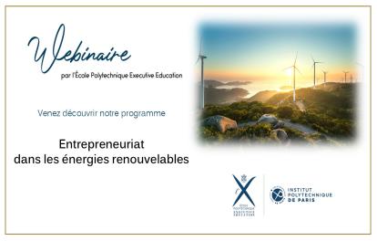 Webinaire - Formation - Entrepreneuriat dans les énergies renouvelablesWebinaire - Formation - Entrepreneuriat dans les énergies renouvelables